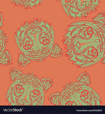 Abstract tiger pattern jungle tropical vector image