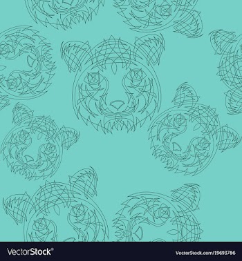 Abstract tiger pattern jungle tropical vector image