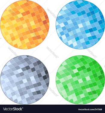  					Abstract tile circles vector image														