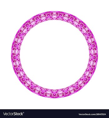 Abstract tiled mosaic circle border - colorful vector image