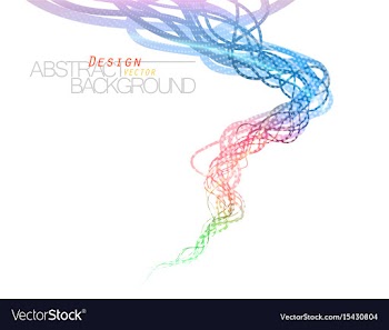 Abstract translucent and glossy colors flow vector image