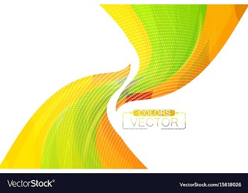 Abstract translucent colors curve vector image