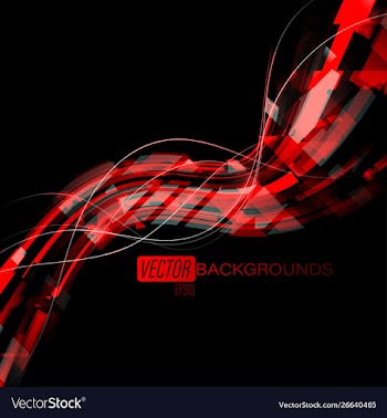 Abstract translucent colors on a black vector image