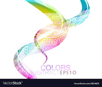 Abstract translucent doodle colors vector image