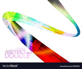 Abstract translucent doodle vector image