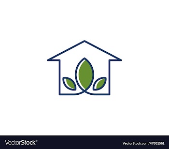 abstract tree house logo design template with