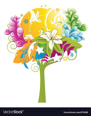 Abstract tree vector image