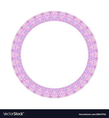 Abstract triangle border - circular round design vector image