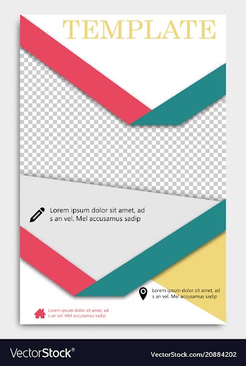 Abstract triangle brochure flyer design template vector image