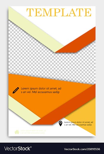 Abstract triangle brochure flyer design template vector image