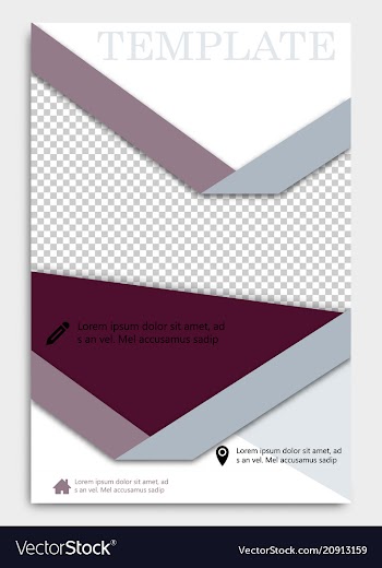 Abstract triangle brochure flyer design template vector image