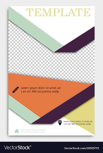 Abstract triangle brochure flyer design template vector image