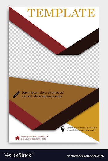 Abstract triangle brochure flyer design template vector image