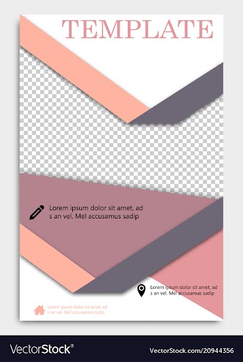 Abstract triangle brochure flyer design template vector image