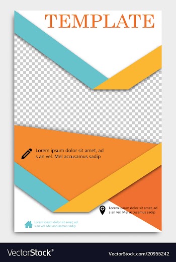Abstract triangle brochure flyer design template vector image