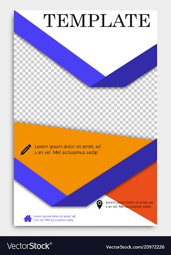 Abstract triangle brochure flyer design template vector image