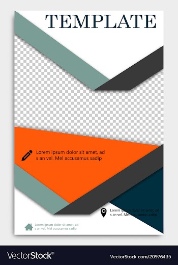Abstract triangle brochure flyer design template vector image