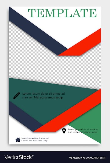 Abstract triangle brochure flyer design template vector image