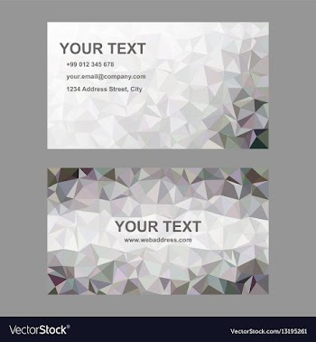 Abstract triangle design business card template vector image