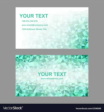 Abstract triangle design business card template vector image