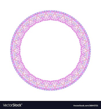 Abstract triangle tile border - circular element vector image
