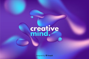 Abstract tridimensional fluid shape background Free Vector