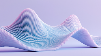 Abstract Undulating Wave in Lavender and Blue