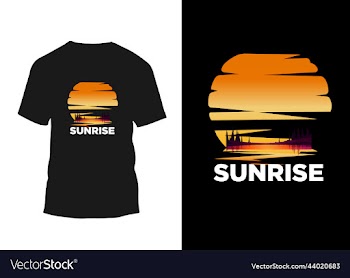 abstract usa sunrise natural seen t-shirt design