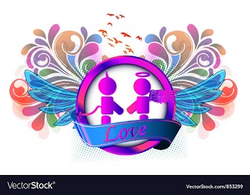 Abstract valentine vector image