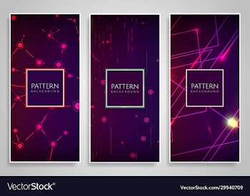 abstract various colorful header set collection