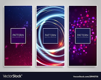 abstract various colorful header set collection