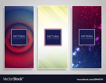 abstract various colorful header set collection
