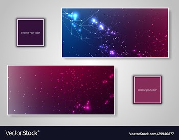 abstract various colorful header set collection