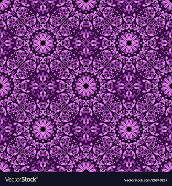 Abstract violet seamless bohemian floral pattern vector image