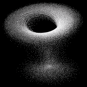 Abstract Vortex Design in Pointillism
