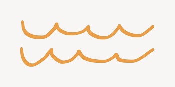 Abstract water wave doodle clipart | Free Vector - rawpixel