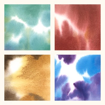 Abstract watercolor stain texture set | Free stock vector - 511479
