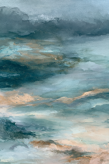 Abstract Watercolor Texture of Tranquil Waters