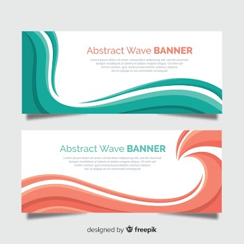 Abstract wave banners
