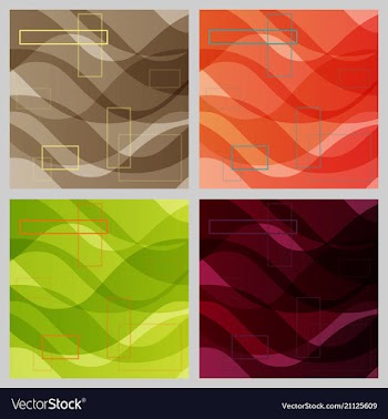 Abstract wave set on transparent background eps10 vector image