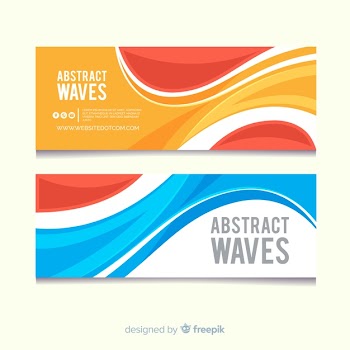 Abstract waves banners