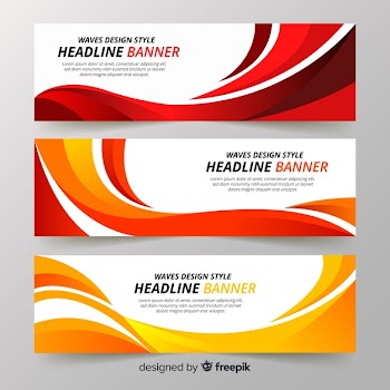 Abstract waves banners