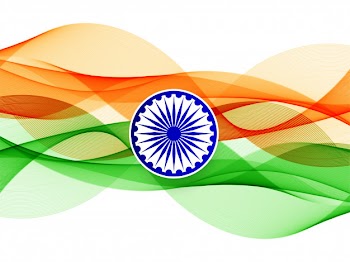 Abstract wavy indian flag background Free Vector