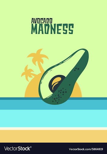 Abstract with avocado vector image
