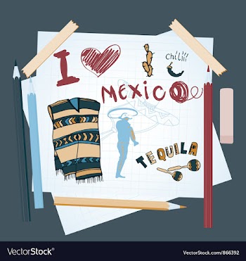 Abstract with doodles vector image