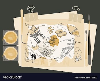 Abstract with doodles vector image