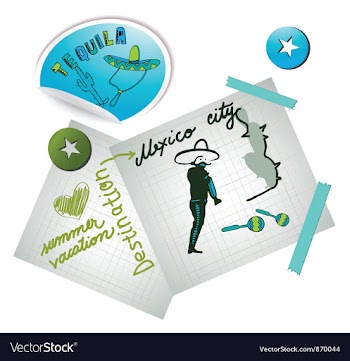 Abstract with doodles vector image