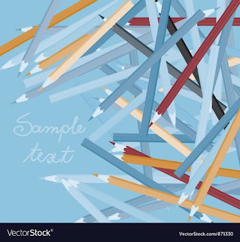 Abstract with pencils vector image