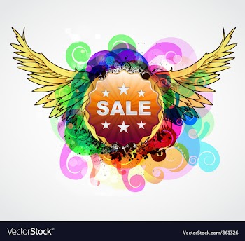 Abstract with sticker vector image