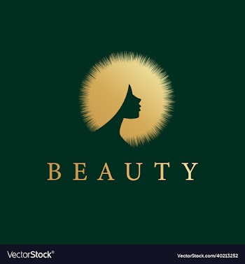 abstract woman logo facing light colored hair